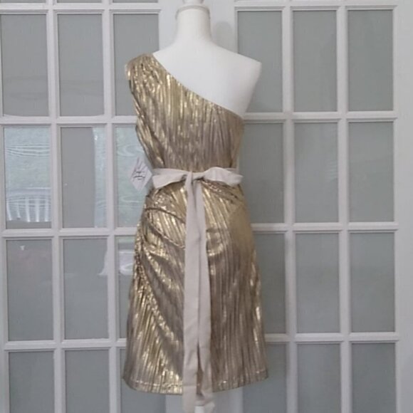 NEW Mark & James Badgley Mischka Metallic Dress - Picture 5 of 16